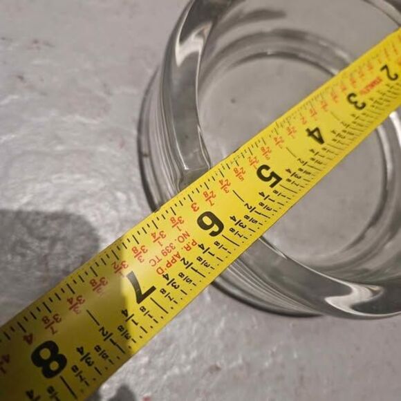 Heavy MCM Clear Glass Ashtray 4.5" - Picture 2 of 4